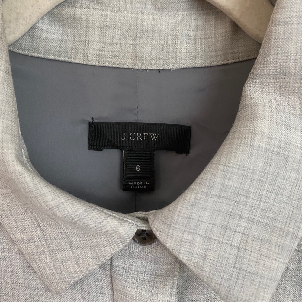 J Crew Cap Sleeve Shirtdress in Super 120s Wool - Picture 4 of 6